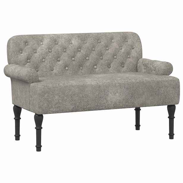 vidaXL Pohovka s knoflíkovým prošíváním Světle šedá 120 x 65 x 78 cm