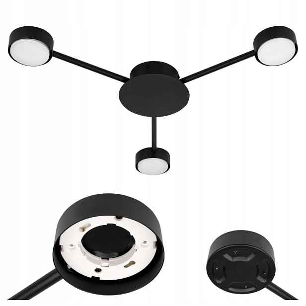Závěsné stropní svítidlo Led GX53 lustr 65 cm do pokoje Moderní černá