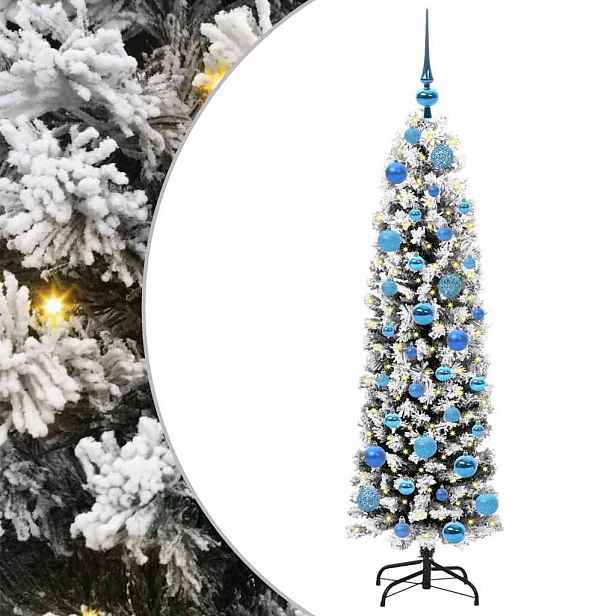 vidaXL Umělý vánoční stromeček Zelená 150 cm PVC, ocel a plast
