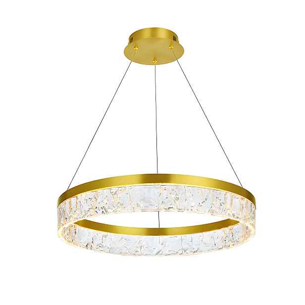 Závěsná lampa LHJ046-CP 50 cm Zlatá toolight Okruh Glamour do obývacího pokoje
