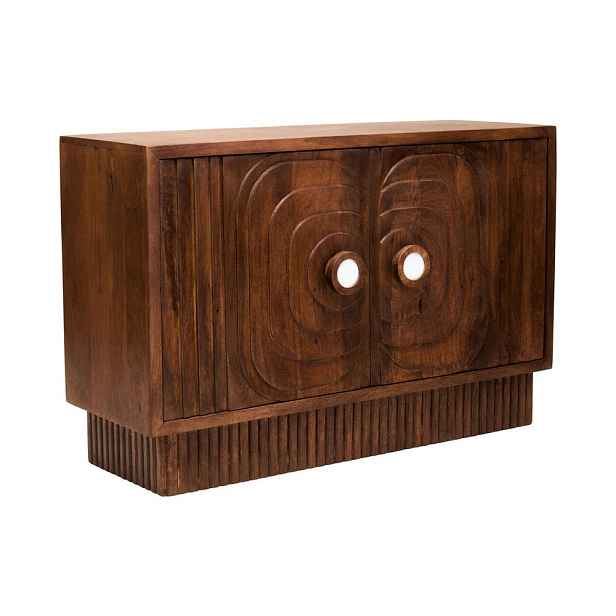 Komoda z mangového dřeva v tmavě přírodní barvě 40x75x116 cm Sangar – Premier Housewares