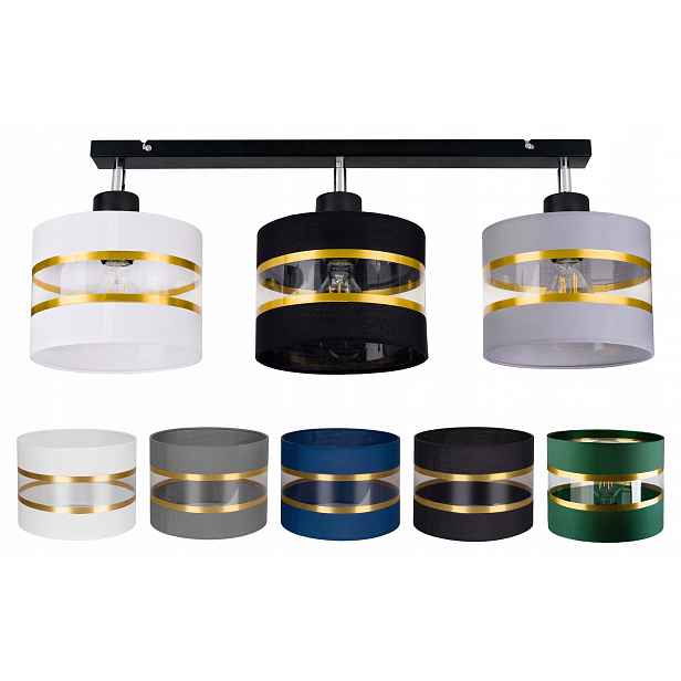 Lampa stropní svítidlo pohyblivý stropní lustr Abażur černá zelená modrá 20 cm