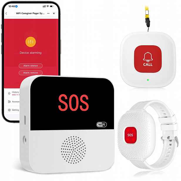 Sos tlačítko Senior WiFi Alarmová páska Upozornění v aplikaci