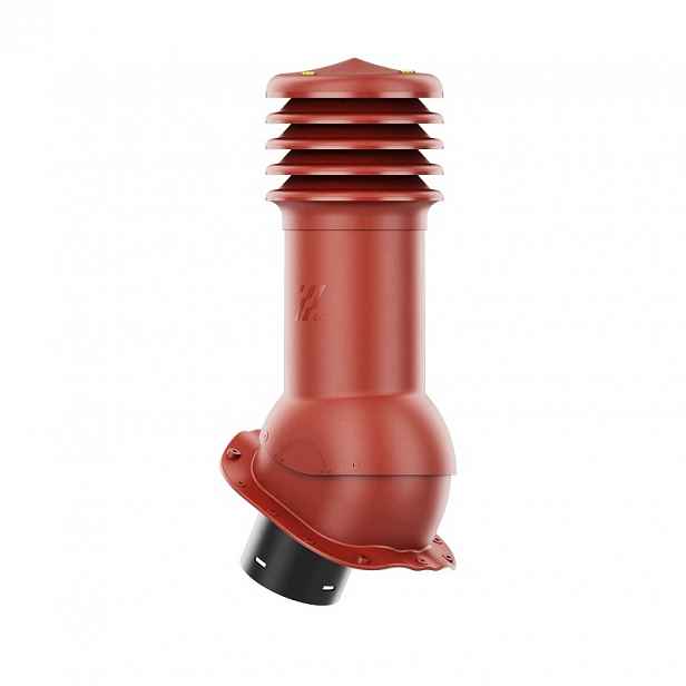 Větrací komín HiVent pro plechovou střešní krytinu, profil G, 150 mm, červený