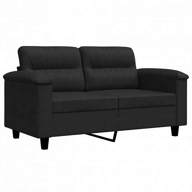 vidaXL 2místná pohovka černá 120 cm tkanina z mikrovlákna