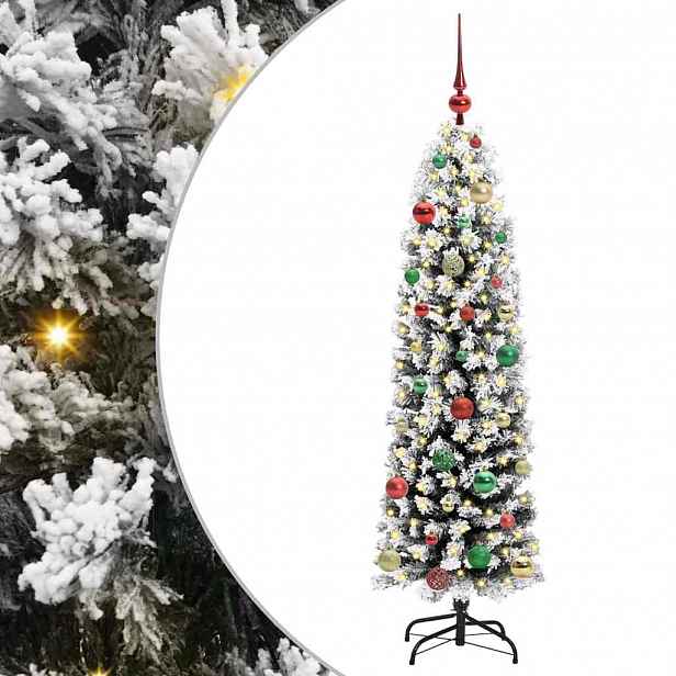 vidaXL Umělý vánoční stromeček Zelená 150 cm PVC, ocel a plast