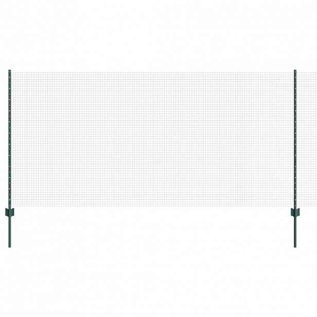 vidaXL Svařovaná drátěná plotovina s tyčkami 25 x 1,2 m Zelená