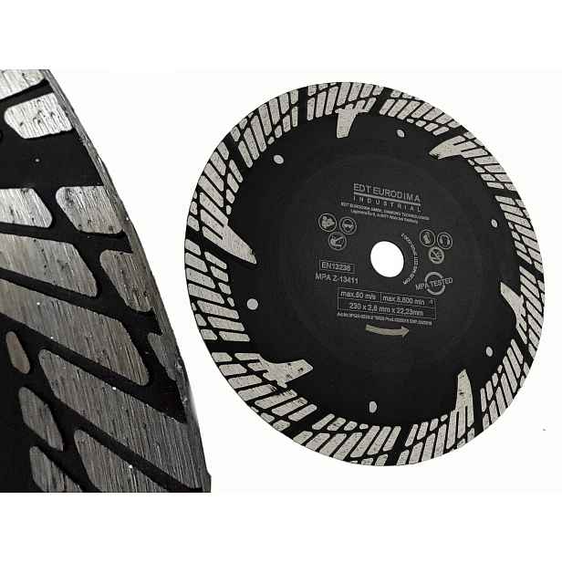 Edt Eurodima Diamantový kotouč 230 mm za mokra/za sucha 80 m/s Granit Turbo