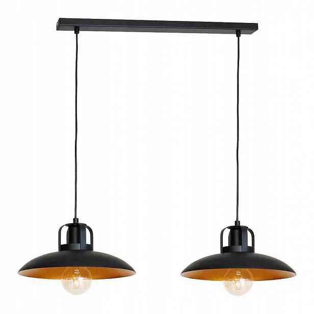Milagro Závěsná lampa Felix MLP3683 Černá Zlatá Loft Nastavitelná 2xE27