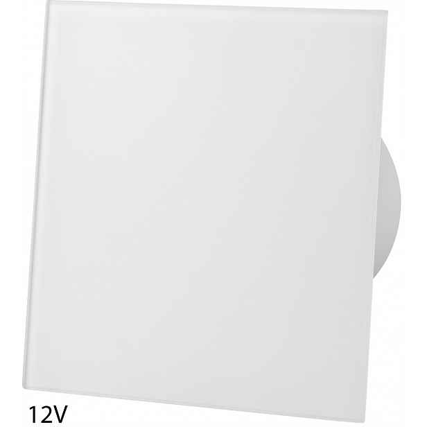 Nízkonapěťový Ventilátor 12V Skleněný Panel Bílý Mat Standard Fi 100