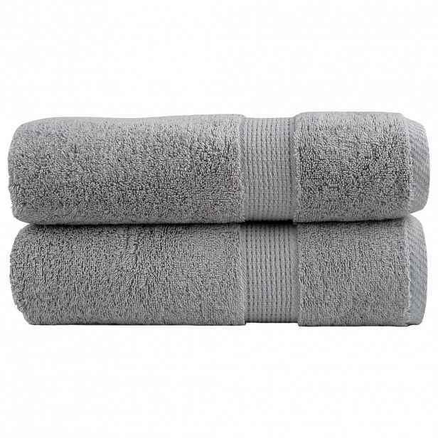 vidaXL Prémiové osušky SOLUND 2 ks šedé 100x150 cm 600 g/m²
