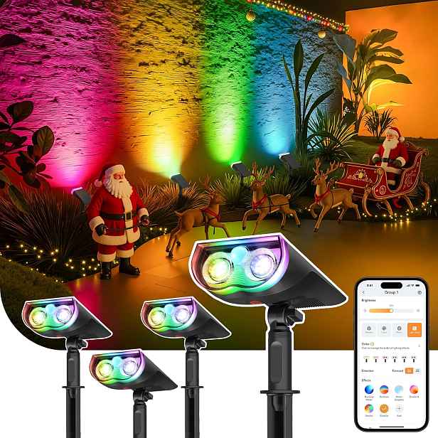 Zahradní solární reflektory Smart Rgbw Bluetooth Linkind SL5 IP65 4ks