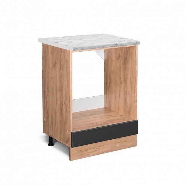 Vicco SKŘÍŇKA NA VESTAVĚNOU TROUBU R-Line Antracitový vysoký lesk 60 cm PD Mramor