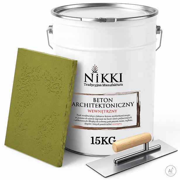 Architektonický beton pro interiéry 15kg, barva hrášková H2437 hladítko