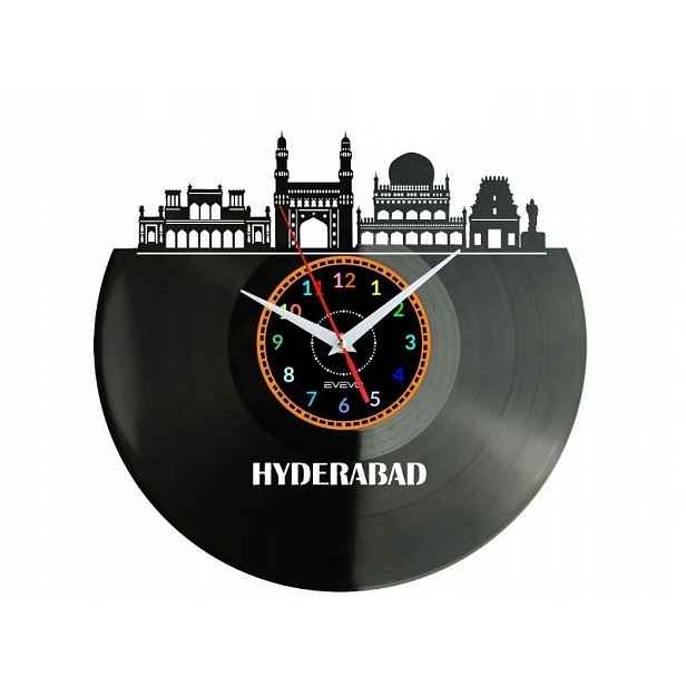 Hyderabad Dárek Originální dekorace do domu Hodiny z vinylové desky