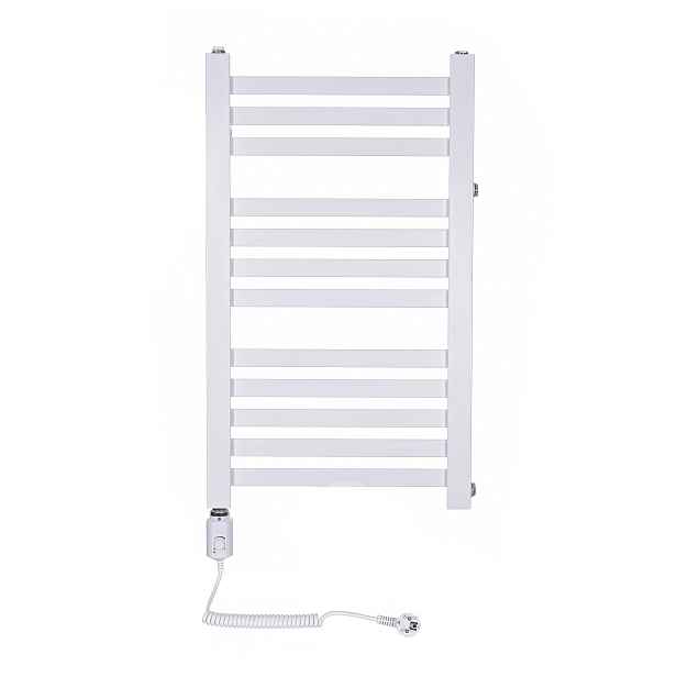 Koupelnový radiátor žebříkový Vinolli Nero elektrický 300 W Bílý 80x40 cm