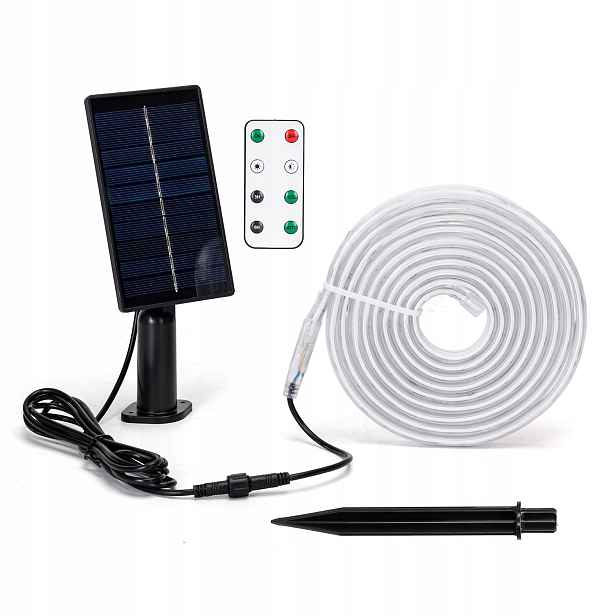Solární Led páska-3m-30W-RGB-300 lm-IP65