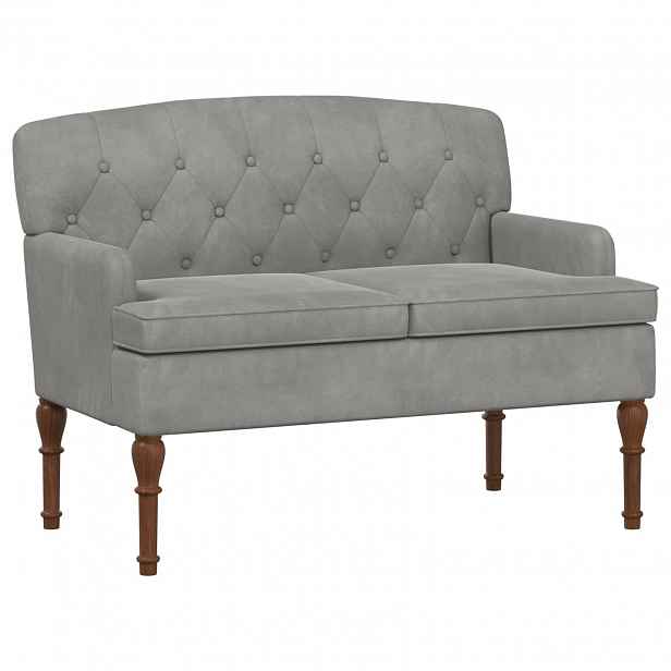 vidaXL Pohovka s knoflíkovým prošíváním Světle šedá 111 x 65 x 79 cm