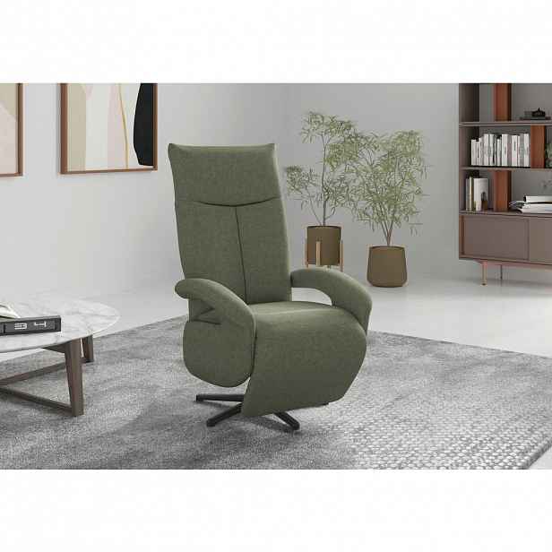 Sit & More RELAXAČNÍ KŘESLO, textil, olivově zelená