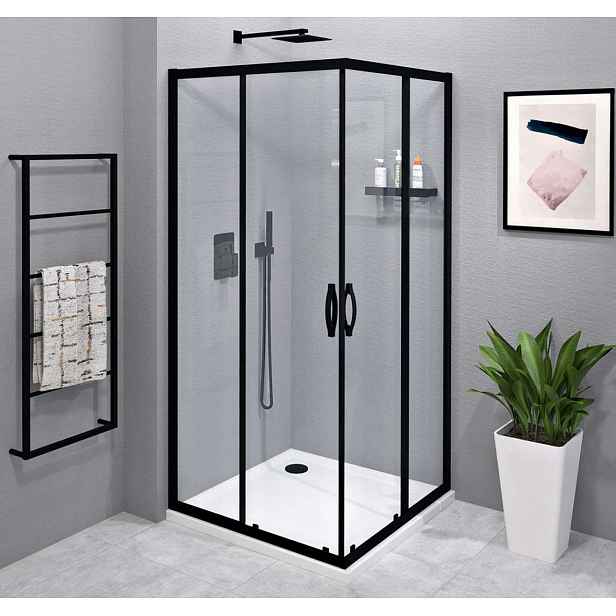 Gelco Sigma - Sprchový kout 100x100 cm, matná černá/čiré sklo GS2110BGS2110B