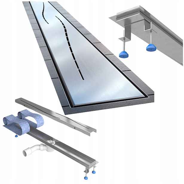 Odtok Waterway 120 cm vzor Ocean McAlpine set