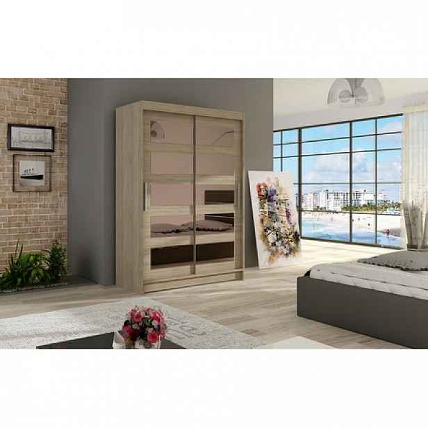 šatní skříň MIAMI IV sonoma šířka 120 cm