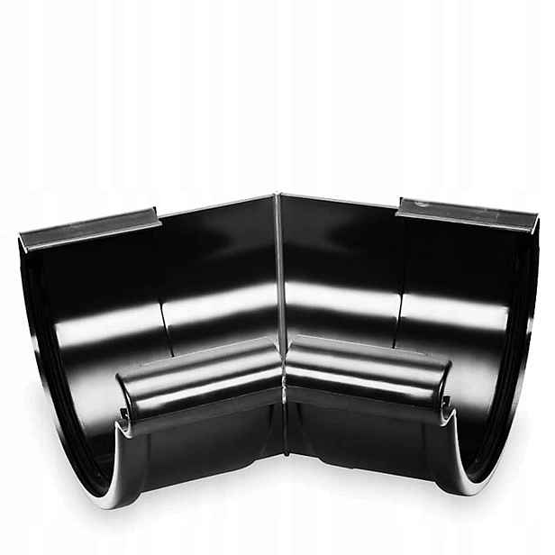 Vnitřní rohový úhel 135° pro okap 130 mm Galeco Pvc černá Ral 9005