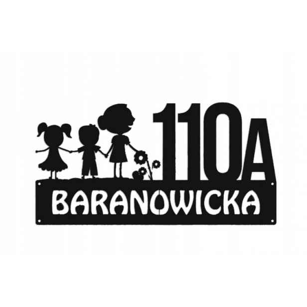 Číslo Na Dům 48 cm Tabule Adresa Ocel 2 mm úl Baranowicka