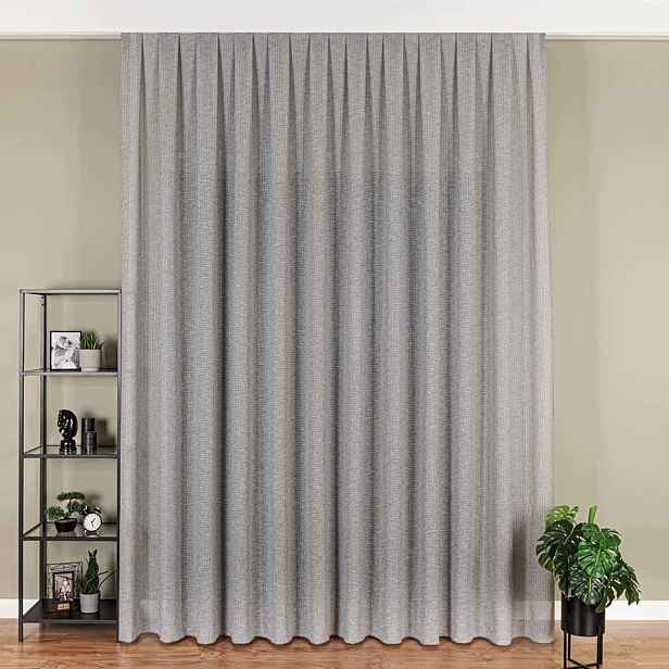 Mg Záclona typu bukla s olověnkou 1021 M Šedá 250 x 250 cm Hotová S Páskou Šitá