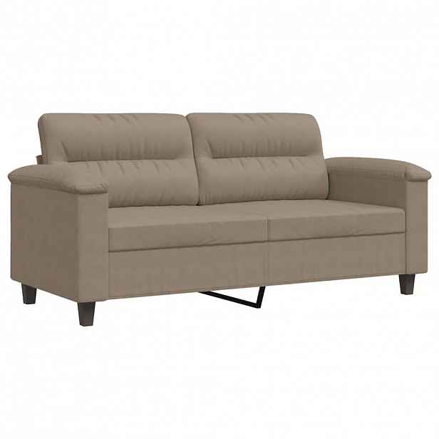vidaXL 2místná pohovka taupe 140 cm tkanina z mikrovlákna