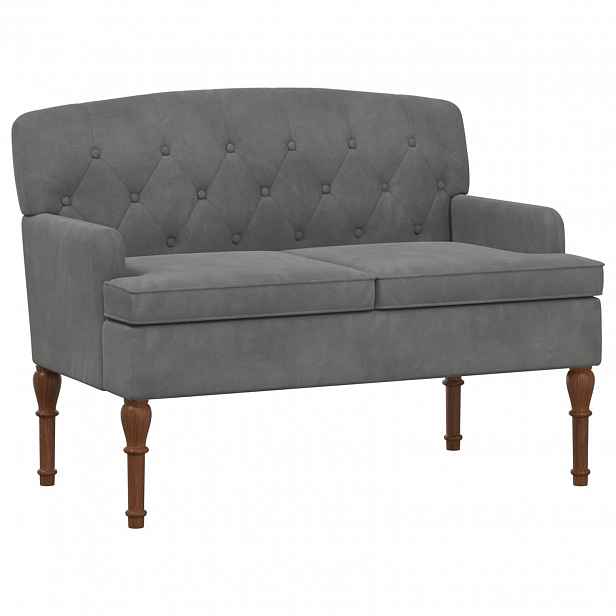 vidaXL Pohovka s knoflíkovým prošíváním Tmavě šedá 111 x 65 x 79 cm