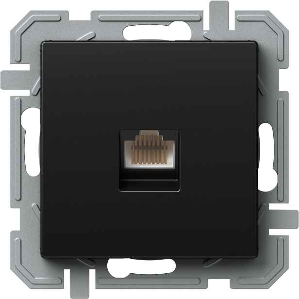 Zásuvka datová TEM Logiq CAT5E 1× RJ45 černá