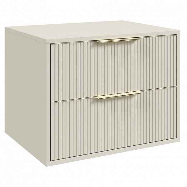 Badplaats SKŘÍŇKA POD UMYVADLO Rimini 2 zásuvky cashmere - 60 x 46 x 46 cm