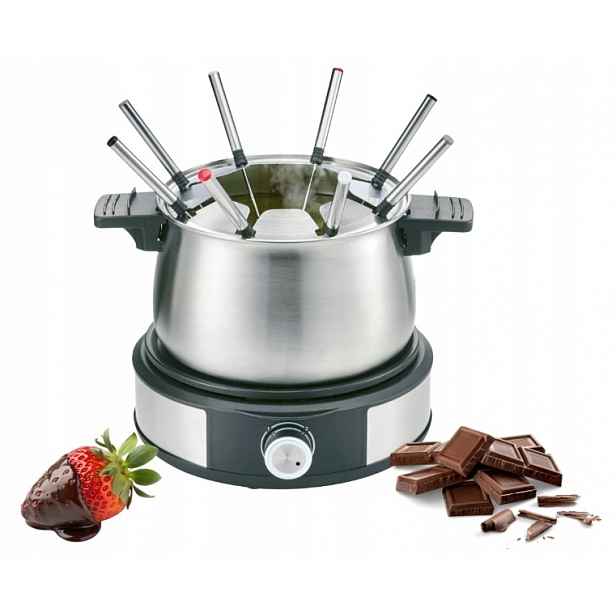 Sada Pro Fondue Founde Pro 8 Osob Elektrický Hrnec Z Oceli 1500W Vidličky