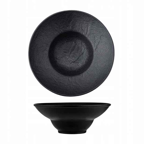 Talíř hluboký kulatý Wilmax 20 cm 800 ml z сčerného matného porcelánu