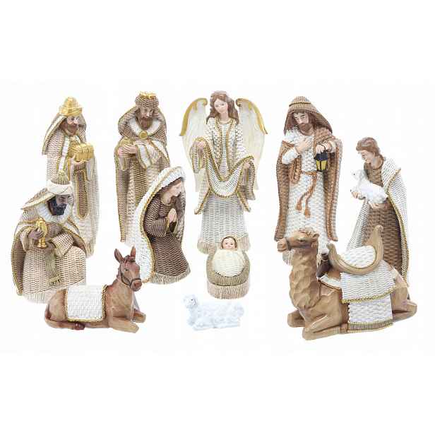 Vánoční Figurky Do Jeslí 31 CM Pryskyřice 11 Ks Vánoce