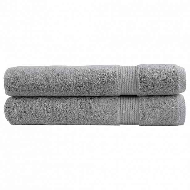 vidaXL Prémiové saunové osušky SOLUND 2 ks šedé 80x200 cm 600 g/m²