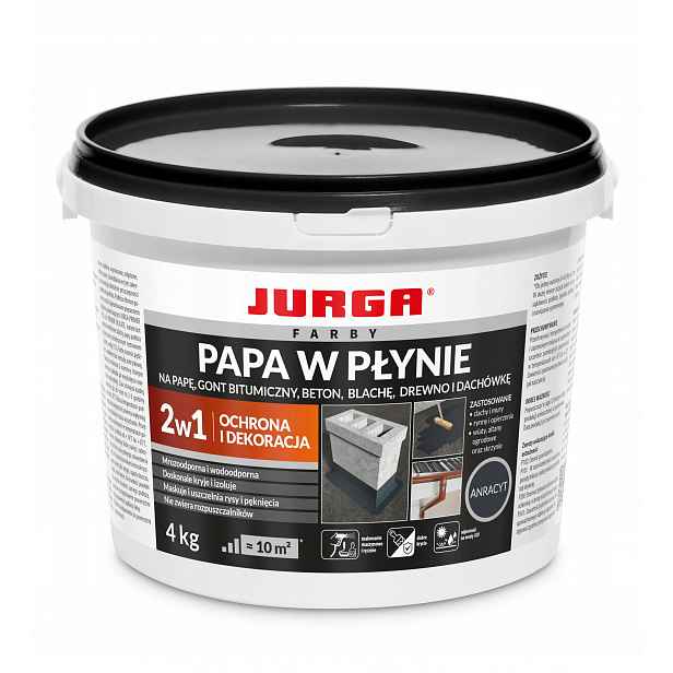 Jurga voděodolná Tekutá lepenka 4 kg Antracit