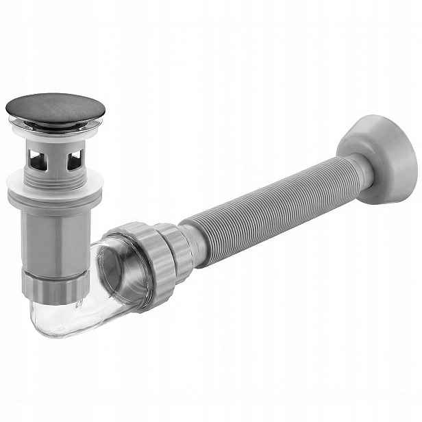 Umyvadlový Sifon Šetřící Místo Klik Klak Elastický Titan Rea Flow