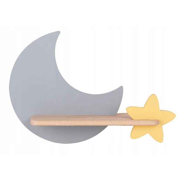 Candellux Moon nástěnné svítidlo Led 5 W 4000 K 250 lm šedá žlutá barva dřevo 21-75574