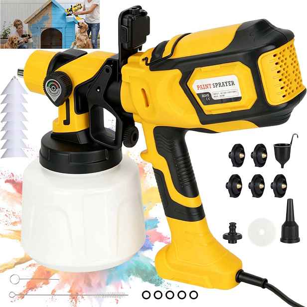 Malířský Agregát Elektrická Pistole Na Malování Pistole 1400ML 850W