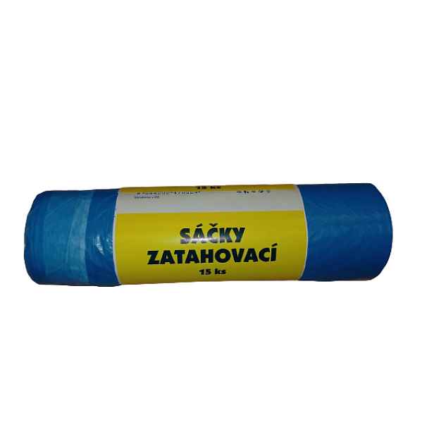 Sáčky zatahovací 70l-15ks (Rolo pytle modré, žlutá etiketa)
