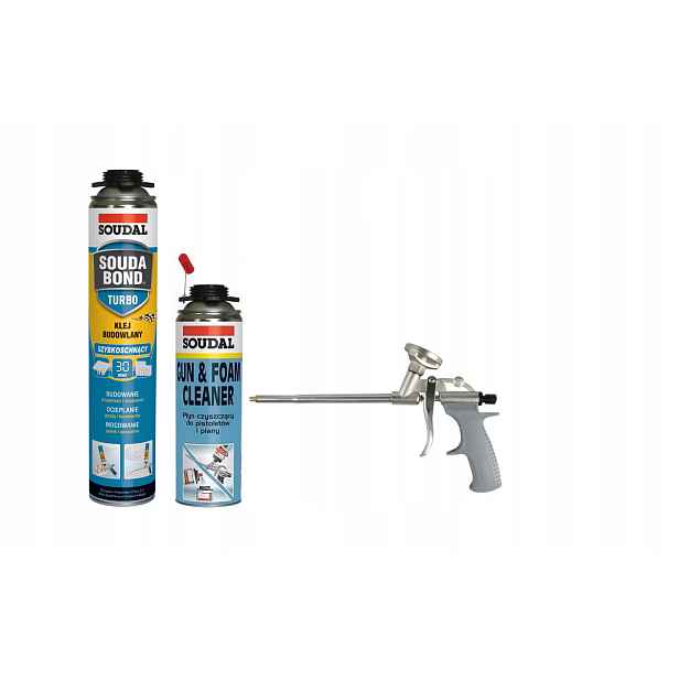 Soudal Stavební lepidlo Soudabond Turbo 750 ml 152562 čistič pistole