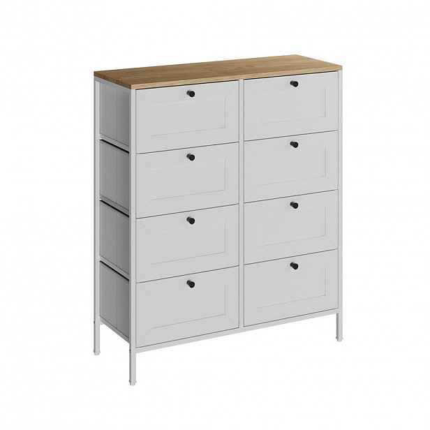 Vicco KOMODA Belaro Bílá 80 x 95 cm s 8 zásuvkami