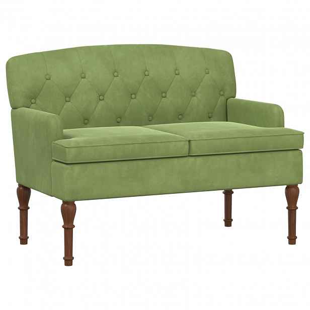 vidaXL Pohovka s knoflíkovým prošíváním Světlá zelená 111 x 65 x 79 cm