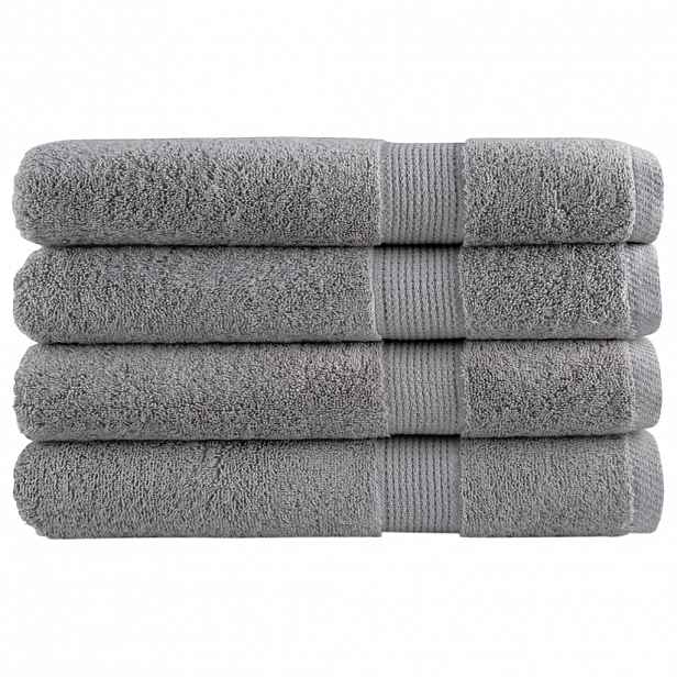 vidaXL Prémiové saunové osušky SOLUND 4 ks šedé 80x200 cm 600 g/m²