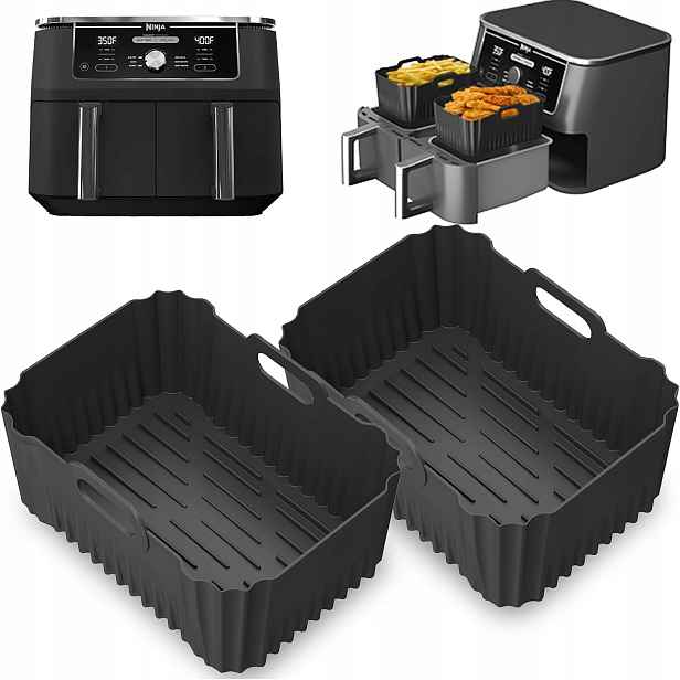 2x Silikonová Formička Do Beztukové Fritézy Organizér Air Fryer Ninja