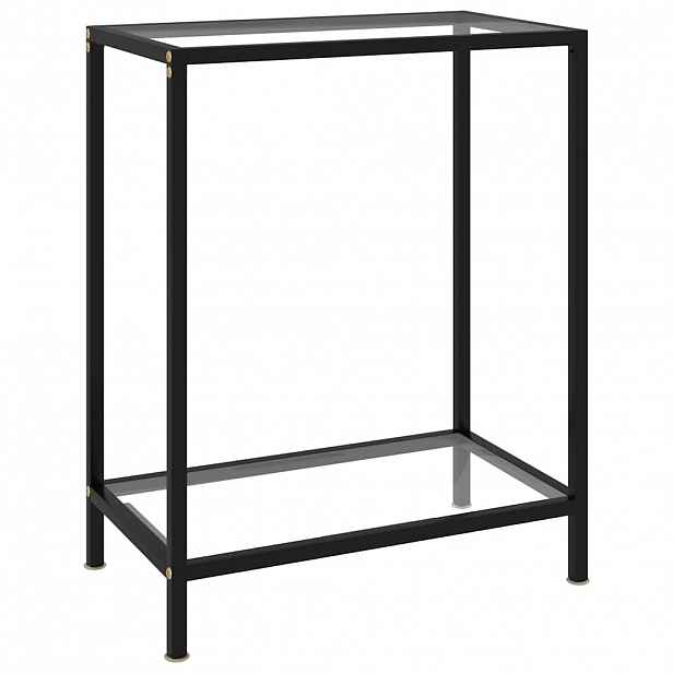 vidaXL Konzolový stolek transparentní 60 x 35 x 75 cm tvrzené sklo