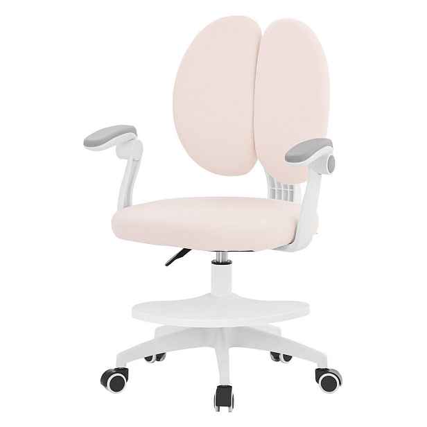 ML-DESIGN DĚTSKÁ ŽIDLE K PSACÍMU STOLU, béžová, 95–107 cm, z polyesteru