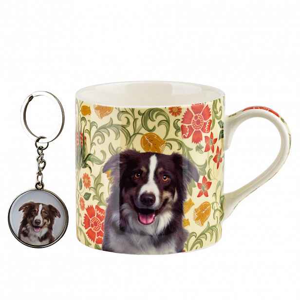 Mondex HRNEK NOYA, porcelán, Border Collie, 380 ml, 9 x 13 x 9 cm